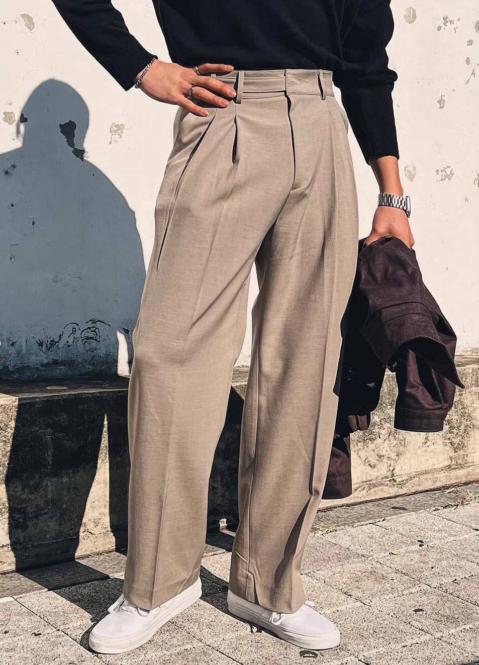 European High Waist Pants