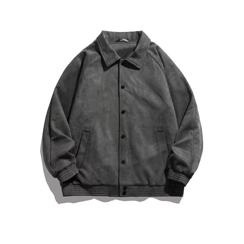 Suede Baseball Jacket